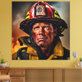 Courage im Inferno Leinwanddruck (Insitu (Wohnzimmer))