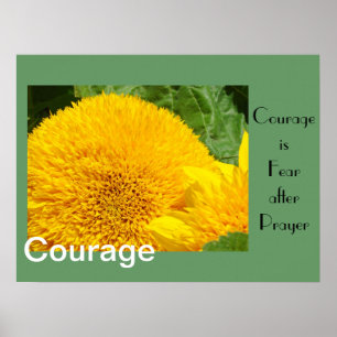 Courage ist Angst nach dem Gebet Kunstdrucke Sonne Poster