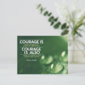 Courage ist, was es braucht postkarte (Stehend Vorderseite)