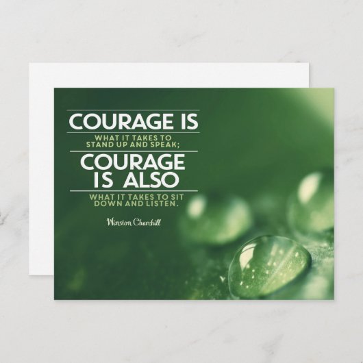 Courage ist, was es braucht postkarte (Vorne/Hinten)