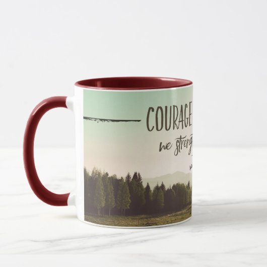 Courage ist wie ein Muskel Tasse (Links)
