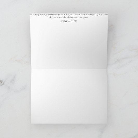 Courage - Joshua 1:9 Karte (Innenseite)