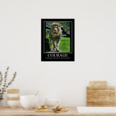 COURAGE Large Gloss Poster - Lion (Motivierend) (Küche)