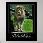 COURAGE Large Gloss Poster - Lion (Motivierend) (Vorne)