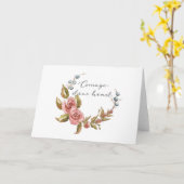 Courage Liebes Herz Karte (Gelbe Blume)