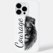 Courage Lion Artistic Minimal- Case-Mate iPhone Hülle (Rückseite)