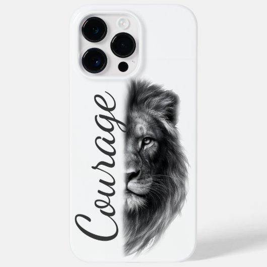 Courage Lion Artistic Minimal- Case-Mate iPhone Hülle (Rückseite)