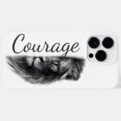 Courage Lion Artistic Minimal- Case-Mate iPhone Hülle (Rückseite (Horizontal))
