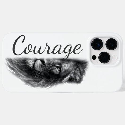 Courage Lion Artistic Minimal- Case-Mate iPhone Hülle (Rückseite (Horizontal))