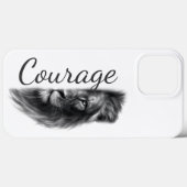 Courage Lion Artistic Minimal- Case-Mate iPhone Hülle (Rückseite (Horizontal))
