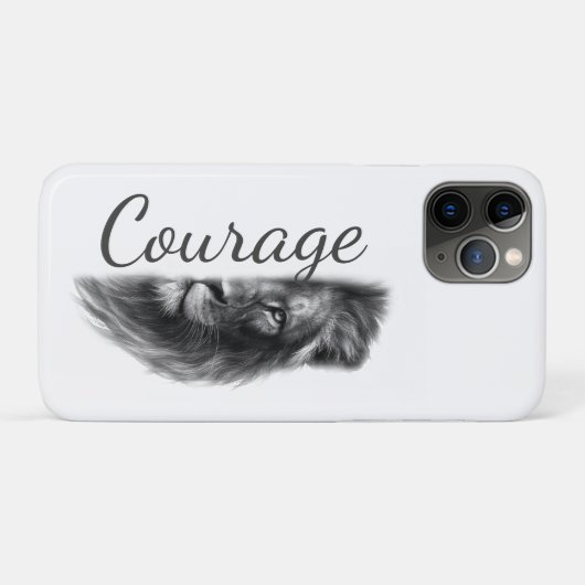 Courage Lion Artistic Minimal- Case-Mate iPhone Hülle (Rückseite (Horizontal))