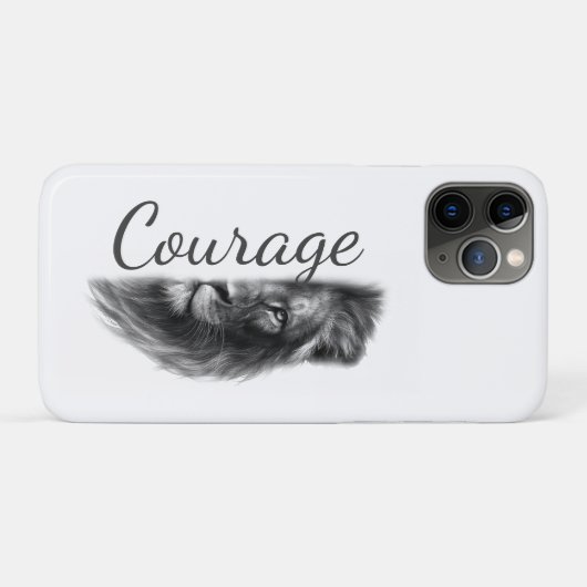 Courage Lion Artistic Minimal- Case-Mate iPhone Hülle (Rückseite (Horizontal))