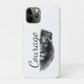 Courage Lion Artistic Minimal- Case-Mate iPhone Hülle (Rückseite)