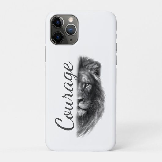 Courage Lion Artistic Minimal- Case-Mate iPhone Hülle (Rückseite)