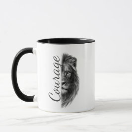 Courage Lion Artistic Minimal- Tasse