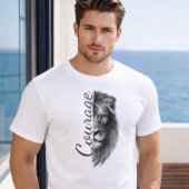 Courage Lion Artistic Minimal Tee -