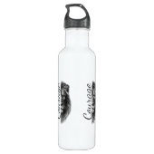 Courage Lion Artistic Minimal Tee-Thermal Tumbler Edelstahlflasche (Rückseite)