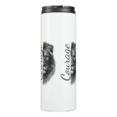 Courage Lion Artistic Minimal Tee-Thermal Tumbler Thermosbecher (Rückseite)