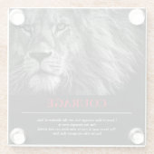 Courage Lion Motivierend Inspiration Glasuntersetzer (Rückseite)