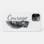 Courage Löwe Künstlerisch Minimal- Case-Mate iPhone Hülle (Rückseite (Horizontal))