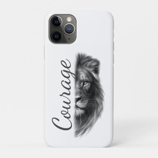 Courage Löwe Künstlerisch Minimal- Case-Mate iPhone Hülle (Rückseite)