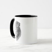 Courage Löwe Künstlerisch Minimal- Tasse (Vorderseite Links)