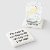 Courage Marble Stone Untersetzer (Seitenansicht)