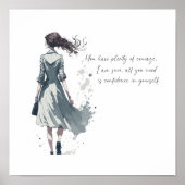 Courage Motivierend Art Poster (Vorne)