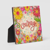 Courage Motivierend Hübsche Blumenbefruchtung Fotoplatte (Vorderseite)