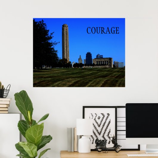 Courage Motivierend Poster (Heimbüro)