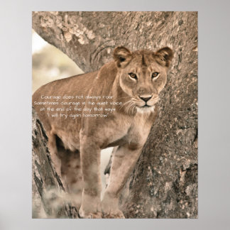 Courage motivierend Poster