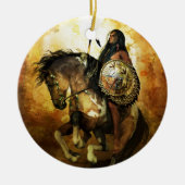 Courage Native American Warrior Keramik Ornament (Vorne)