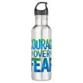 Courage over fear edelstahlflasche (Vorderseite)