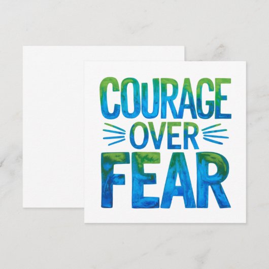 Courage over fear einladung (Vorne/Hinten)