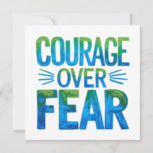 Courage over fear einladung (Vorderseite)