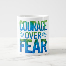 Courage over fear Jumbo-Tasse