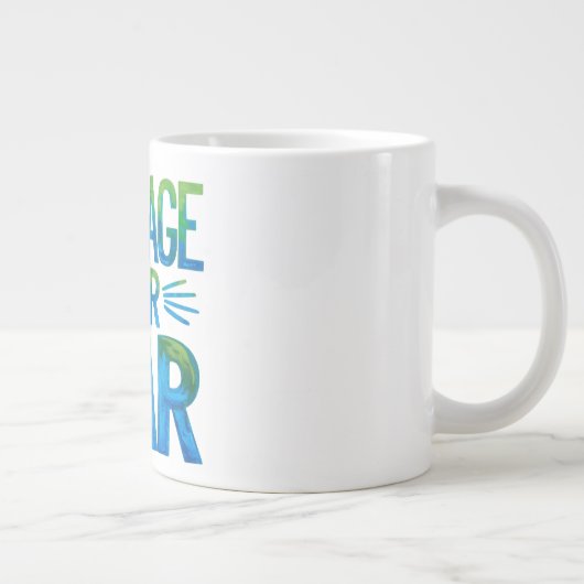 Courage over fear Jumbo-Tasse (Rechts)