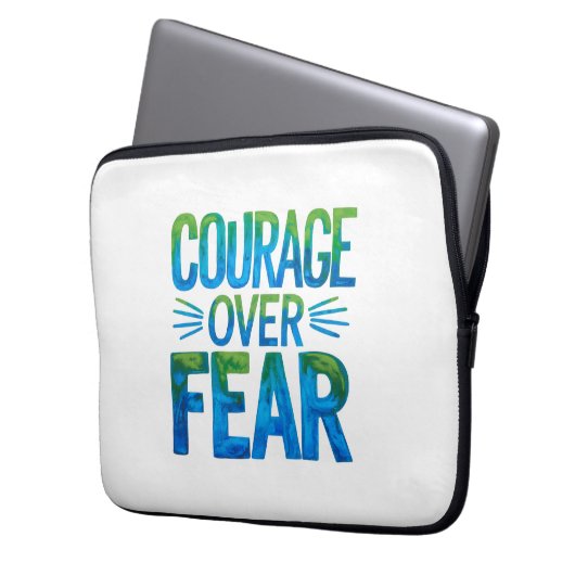 Courage over fear laptopschutzhülle (Vorderseite Links)