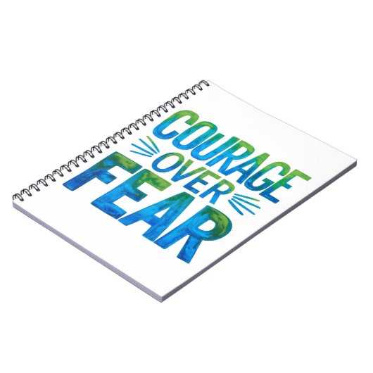 Courage over fear notizblock (Linke Seite)