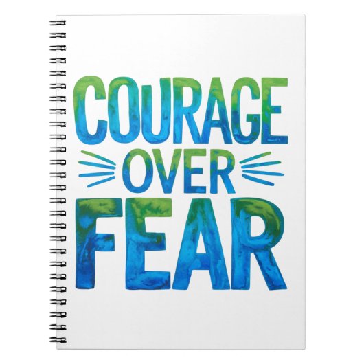 Courage over fear notizblock (Vorderseite)