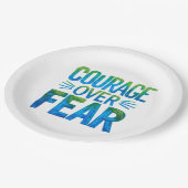 Courage over fear pappteller (Schrägansicht)