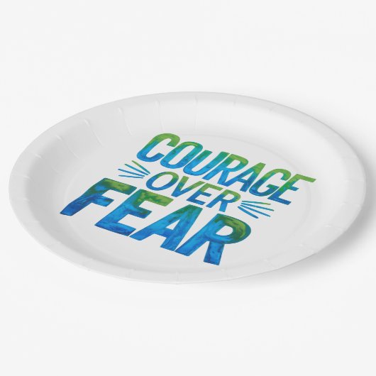 Courage over fear pappteller (Schrägansicht)