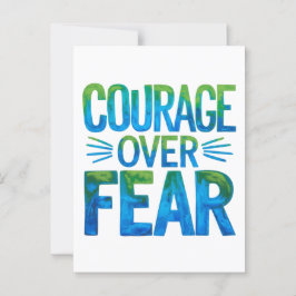 Courage over fear postkarte