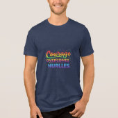 Courage Overcomes Hurdles Tri-Blend Shirt (Vorderseite)