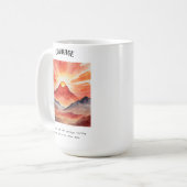 Courage Positive Affirmation Kaffeetasse (Vorderseite Links)