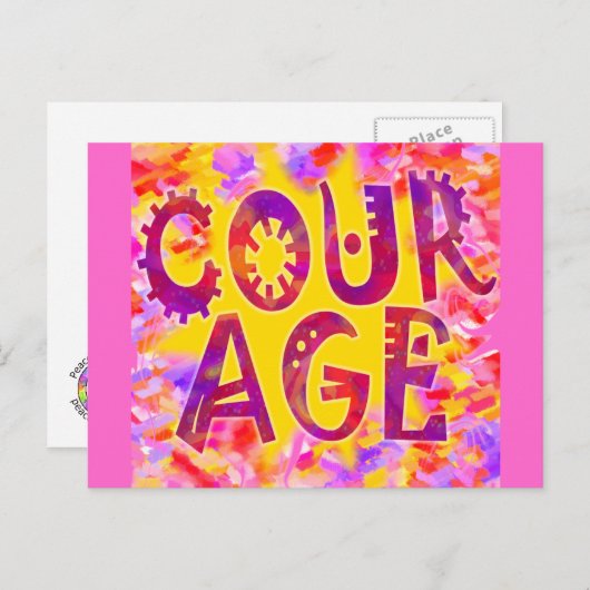 Courage Postkarte (Vorne/Hinten)