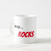 "Courage...Rocks" Tasse (Vorderseite Links)
