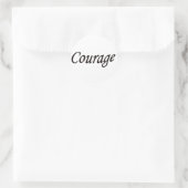 Courage Runder Aufkleber (Tasche)