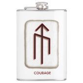 Courage Runic Bindrune Flachmann (Vorderseite)