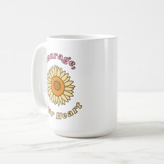 Courage Sehr geehrte Herz-Tasse Kaffeetasse (Vorderseite Links)